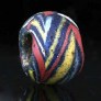 Ancient Roman glass beads, twisted striped mosaic cane